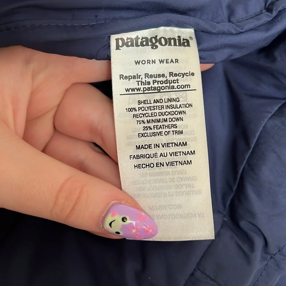 Patagonia Silent Down Jacket Navy Size XXL - Picture 10 of 10